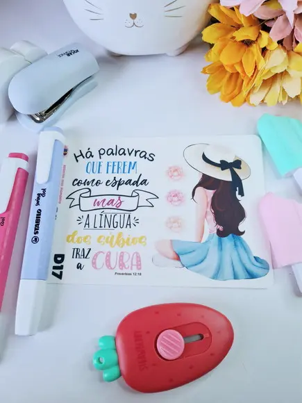 Cartela de Adesivos Transparente - Devocionais - D17