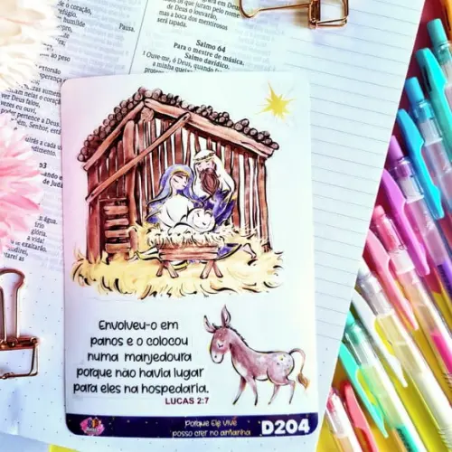 Cartela de Adesivos Transparente - Devocionais - D204