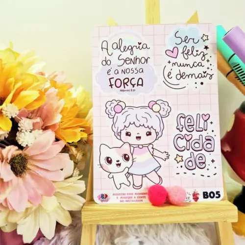 Cartela de Adesivos Transparente - Devocionais B05
