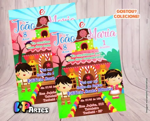 Convite de Aniversário - João e Maria