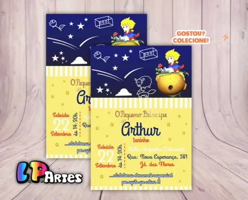 Convite de Aniversário - o Pequeno Príncipe