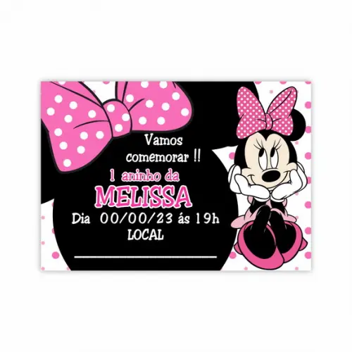 Convite Digital - Minnie Rosa