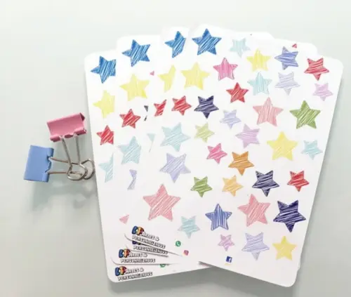 Estrelinhas Cartela de Adesivos