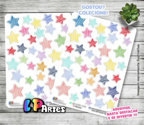 Estrelinhas Cartela de Adesivos