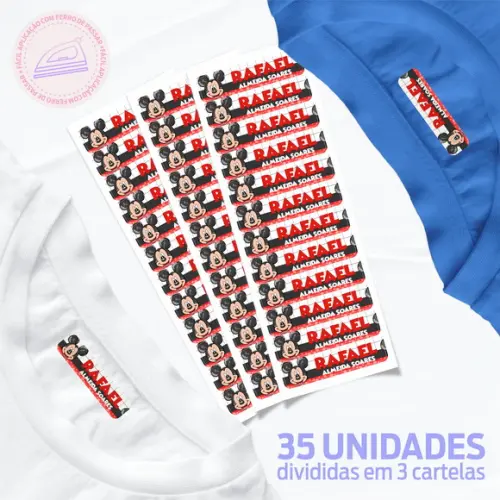 Etiqueta Termocolante Roupa - Mickey