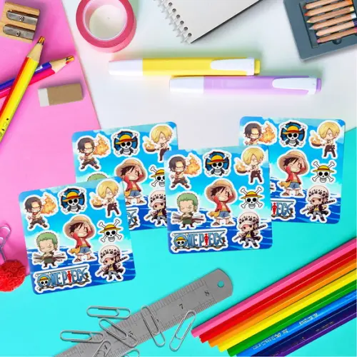 Kit de Colorir Livro + Adesivo - One Piece