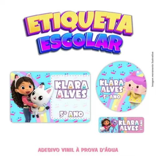 Kit Etiqueta Escolar - a Casa Mágica da Gabi