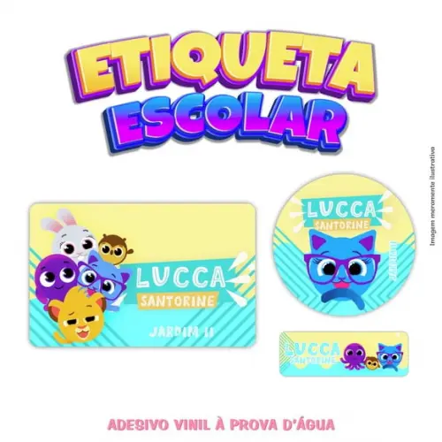 Kit Etiqueta Escolar em Vinil - Bolofofo