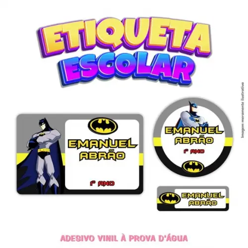Kit Etiqueta Escolar em Vinil - Batman