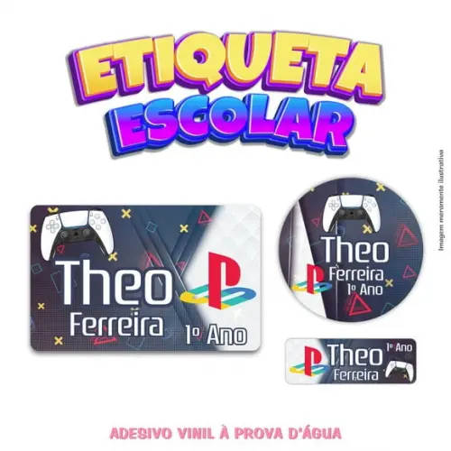 Kit Etiqueta Escolar em Vinil - Game 3