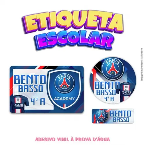 Kit Etiqueta Escolar em Vinil - Futebol