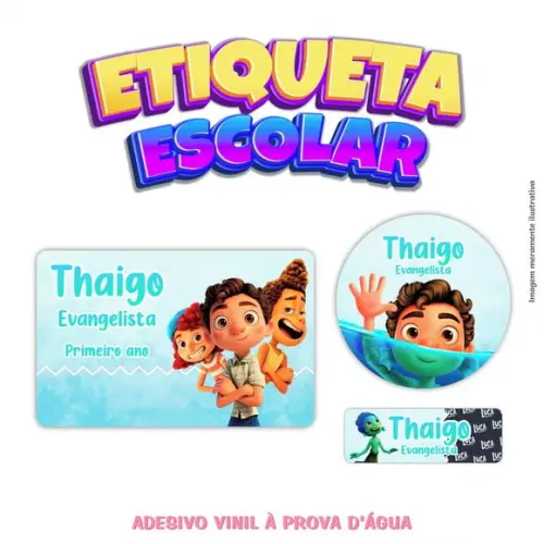 Kit Etiqueta Escolar em Vinil - Luca