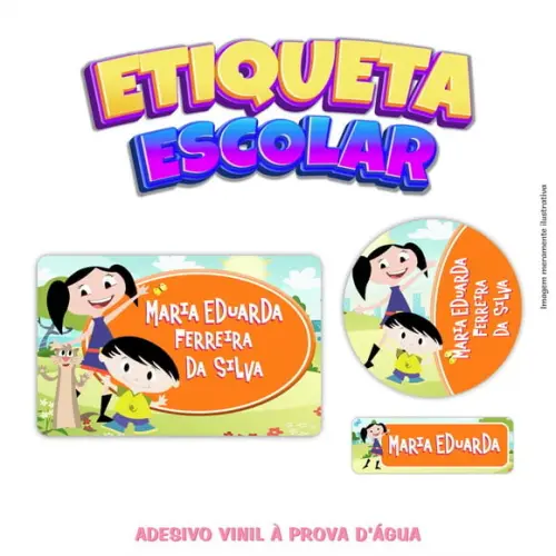 Kit Etiqueta Escolar em Vinil - Luna