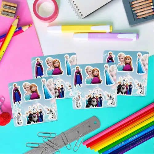 Kit Livrinho Colorir + Cartela Adesiva Frozen