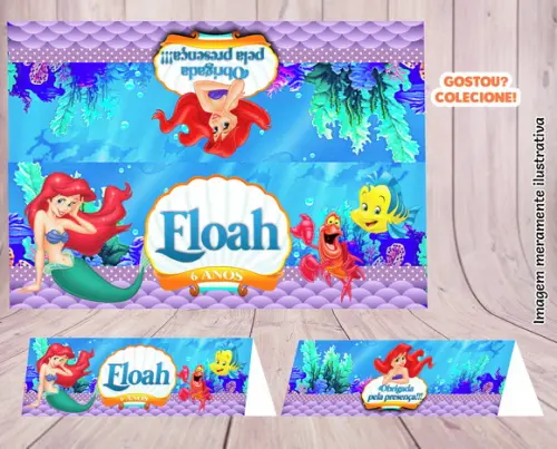 Lapela Personalizada - a Pequena Sereia - Ariel