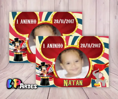 Lembrancinha com Imã - Circo do Mickey
