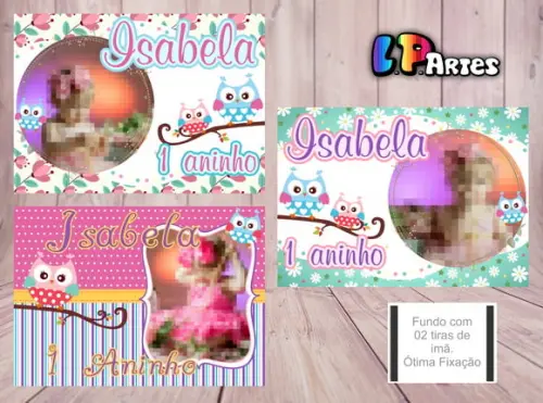 Lembrancinha com Imã - Corujinhas 5x7