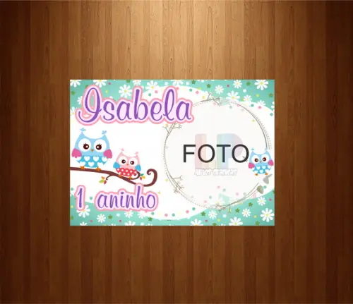 Lembrancinha com Imã - Corujinhas 5x7