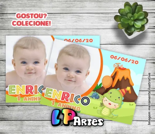 Lembrancinha com Imã - Dino Baby