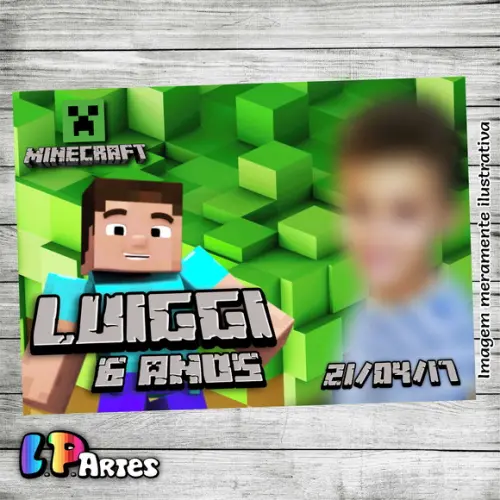 Lembrancinha com Imã - Minecraft