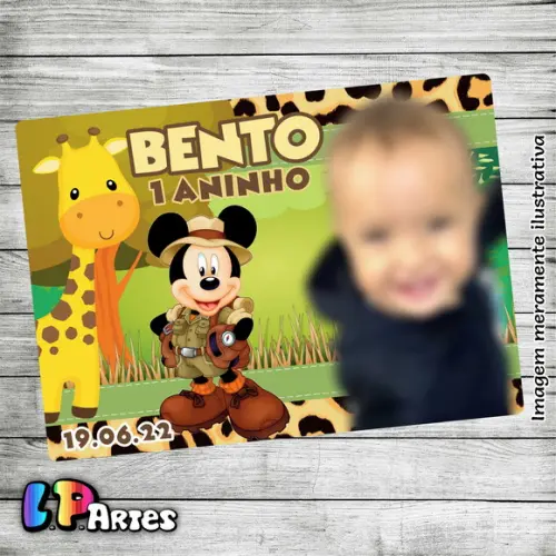Lembrancinha com Imã - Safári Mickey