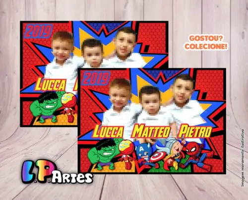 Lembrancinha com Imã - Super Heróis Cute