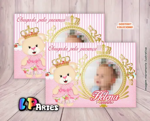 Lembrancinha com Imã - Ursinha Princesa