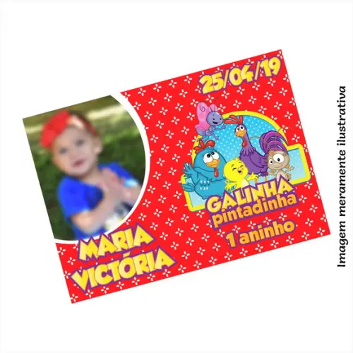 Lembrancinha com Imã Galinha Pintadinha Vermelha