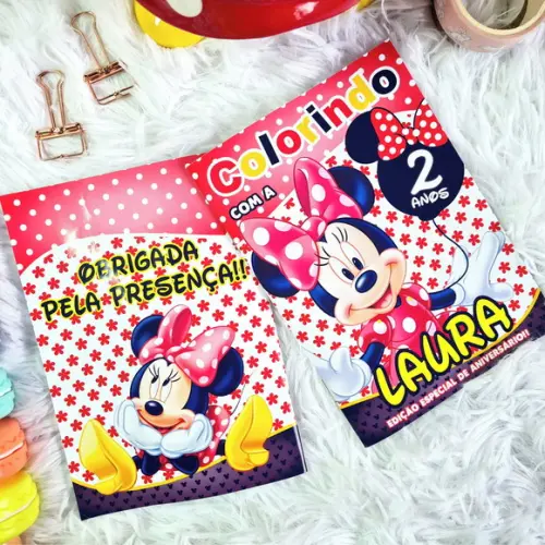 Livrinho Colorir - Minnie Vermelha