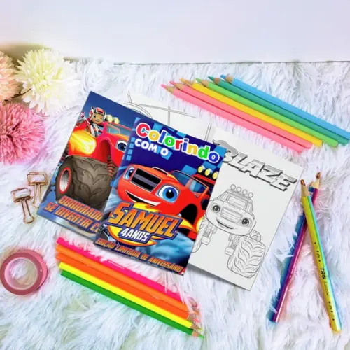 Livro de Colorir - Blaze And The Monster