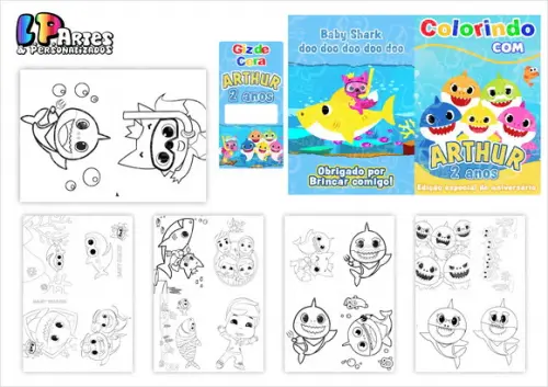 Livro de Colorir - Baby Shark