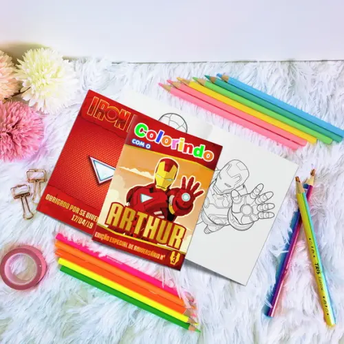 Livro de Colorir - Homem de Ferro Iron Man