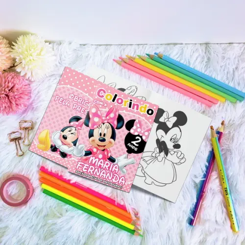 Livro de Colorir - Minnie Rosa
