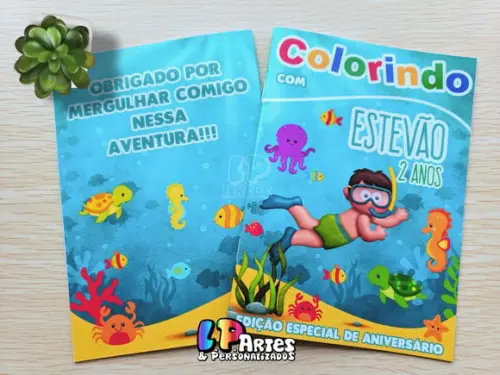 Livro de Colorir - Mergulhador