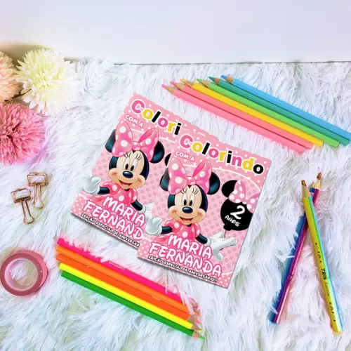 Livro de Colorir - Minnie Rosa