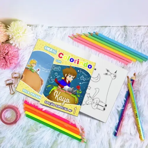 Livro de Colorir - Pequeno Príncipe Moreno