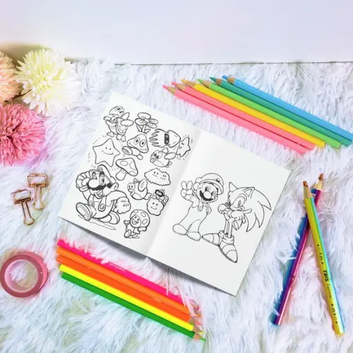 Livro de Colorir - Sonic x Mario