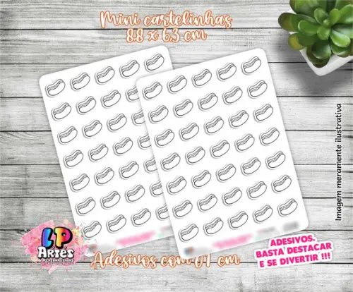 Mini Cartela de Adesivo - Hot-dog - M24