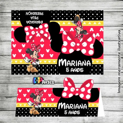 Mini Lapela Minnie Vermelha