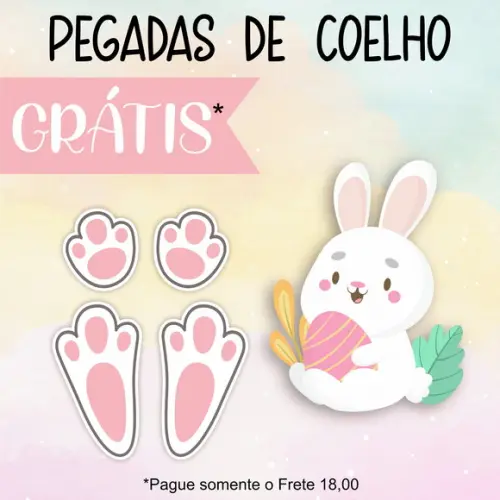 Pegadas de Coelho Grátis - Pague Somete o Frete