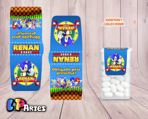 Rótulo Adesivo De Tic Tac- Sonic