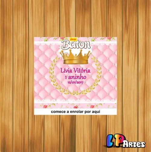 Rótulo Adesivo Chocolate Batonn Princesa