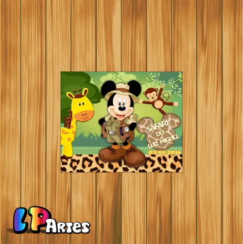 Rótulo Adesivo Chocolate Batonn Mickey