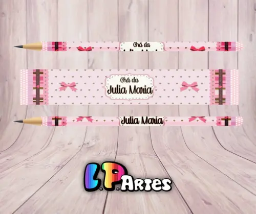 Rótulo Adesivo para Lápis - Chá de Bebê