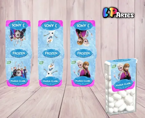 Rótulo Adesivo Tic Tac - Frozen