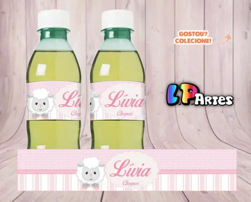 Rótulo Refrigerante - Ovelhinha Rosa