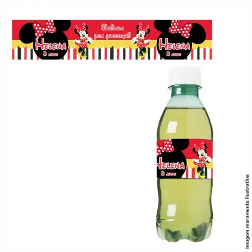 Rótulo Refrigerante Minnie Vermelha
