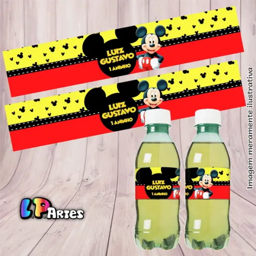 Rótulo Refrigerante Mickey Mouse