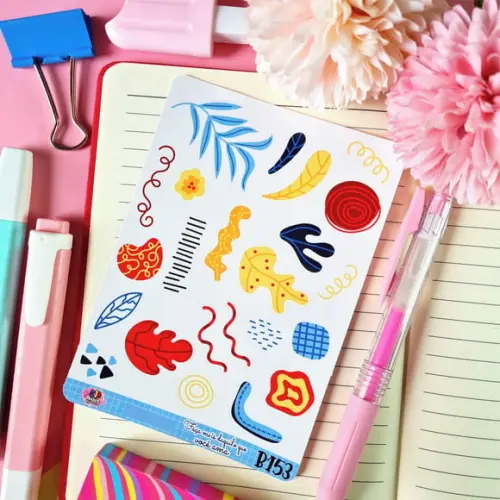 Stickers - Cartela de Adesivos - Abstrato