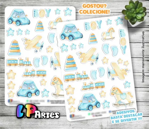Stickers - Cartela de Adesivos - Brinquedos 2